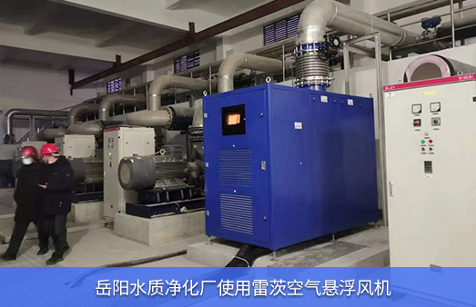 岳陽水質(zhì)凈化廠使用兩臺雷茨空氣懸浮鼓風(fēng)機